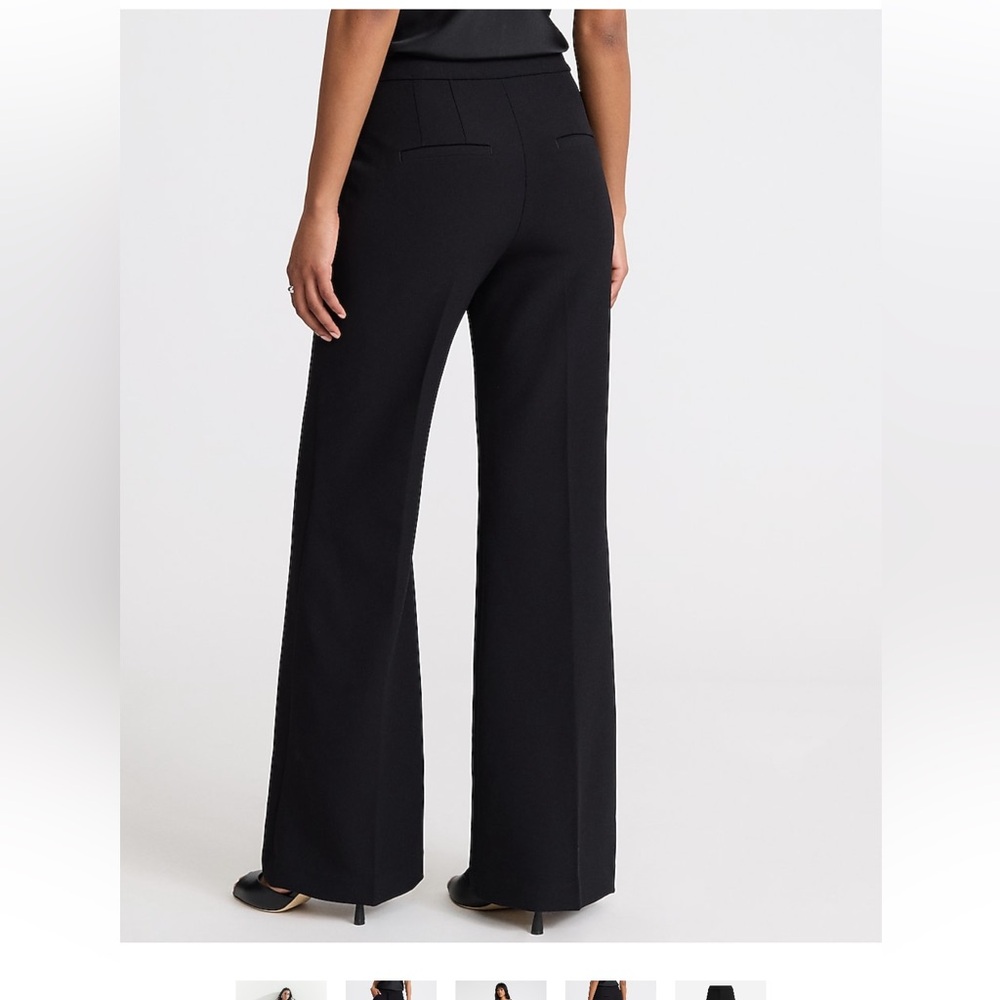 Express Black Wide Leg Pants High-Rise Professional